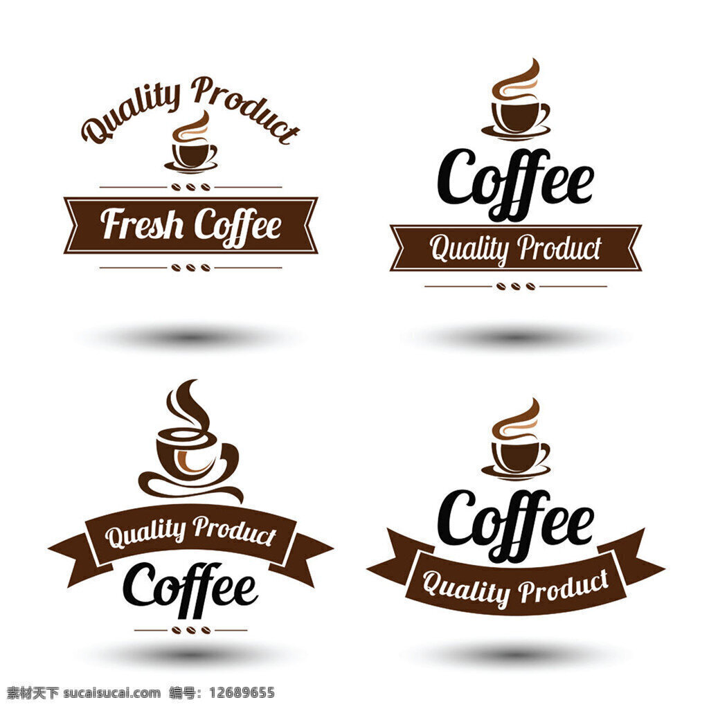 咖啡杯 标签 咖啡logo 咖啡 茶饮 外国 国外 西方 欧美 西式 欧式 另类 非主流 经典 美术 简洁