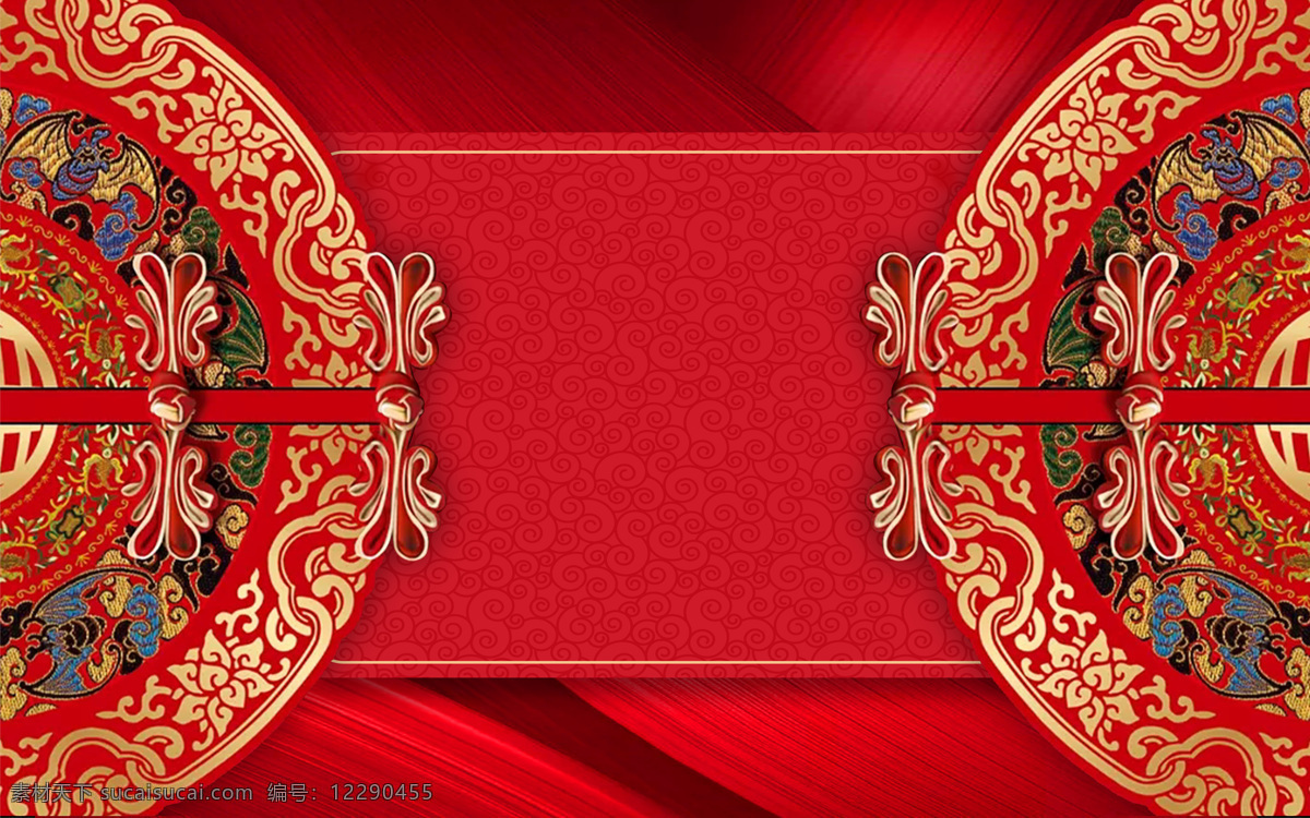 红色 盘扣 传统 复古 背景 素材图片 古风背景