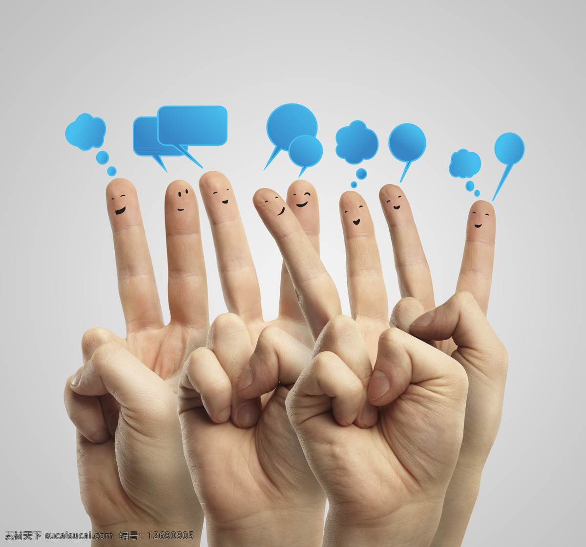 对话框 手指 表情 手指表情 手掌 手势 社交媒体 现代商务 商务金融