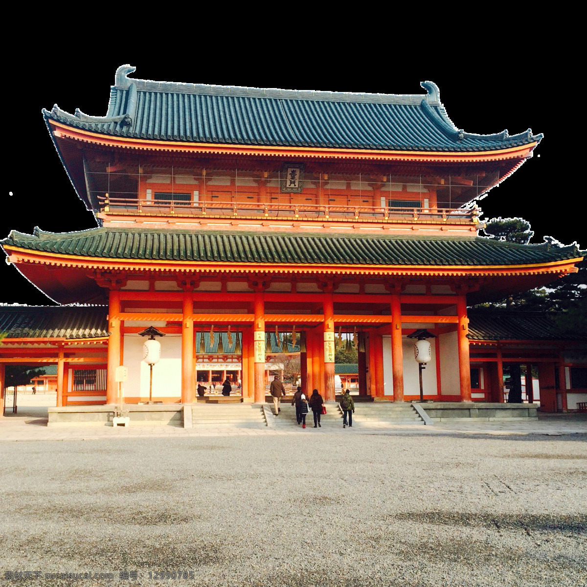简约 蓝绿色 屋顶 日本旅游 装饰 元素 日本素材 日本文化 实拍 寺庙 素材旅游 素材元素