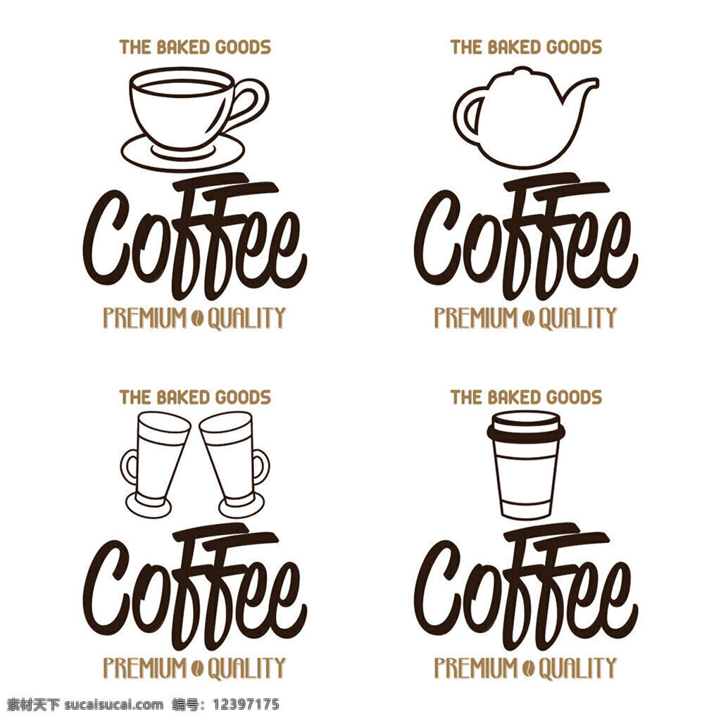 咖啡杯 字母 标签 咖啡logo 咖啡 茶饮 外国 国外 西方 欧美 西式 欧式 另类 非主流 经典 美术 简洁