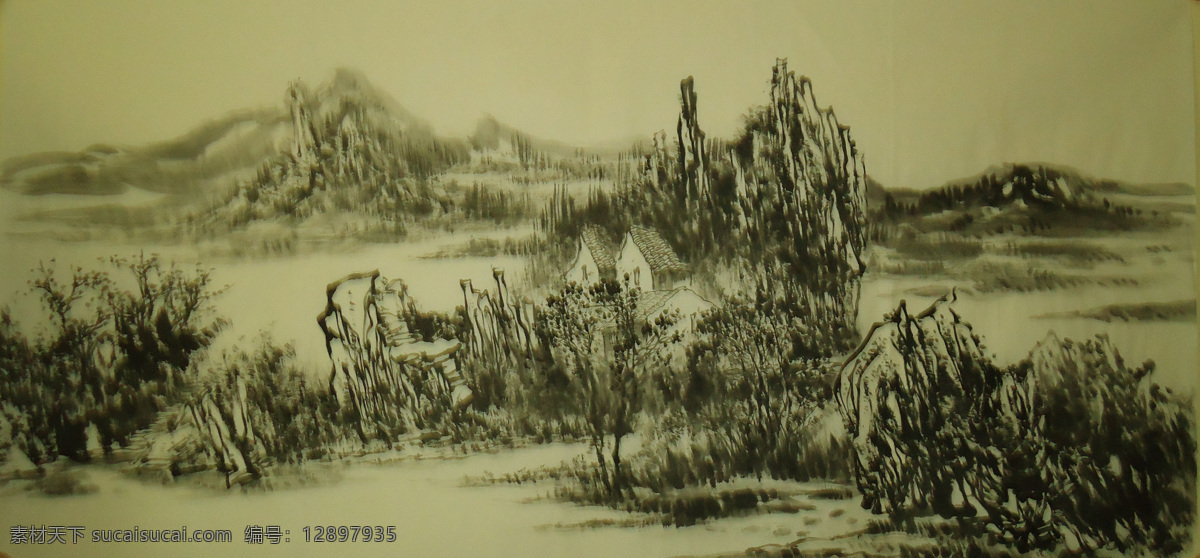 壁画 房屋 房子 风景 风景画 工笔画 古典 古典画 水墨 山水 设计素材 模板下载 水墨山水 水墨画 中国 山水画 中国水墨画 艺术 绘画书法 文化艺术 古典水墨画 国画 山水国画 江南水墨画 屋子 书法 群山 远山 装饰素材 山水风景画