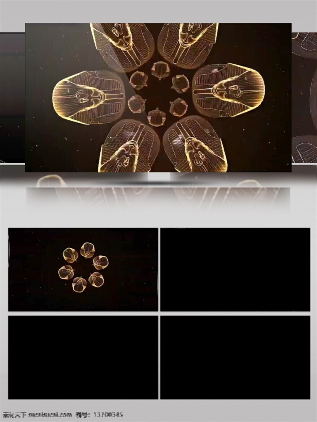 3d视频素材 光束 金色 渲染灯光 光球 舞台 动态 视频 华丽光转