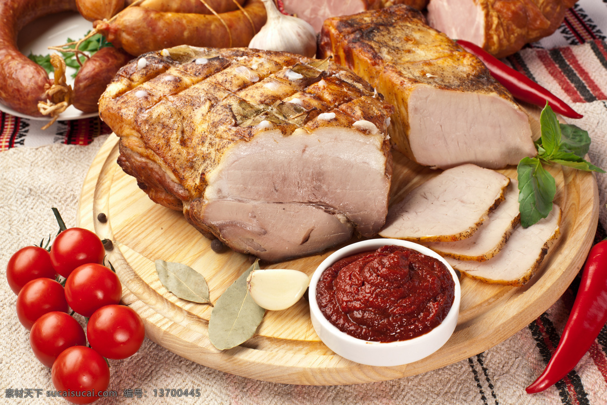 肉类 产品 火腿 番茄 番茄酱 食物 肉类产品 烤肉 火腿肉 辣椒 餐饮美食 西餐美食