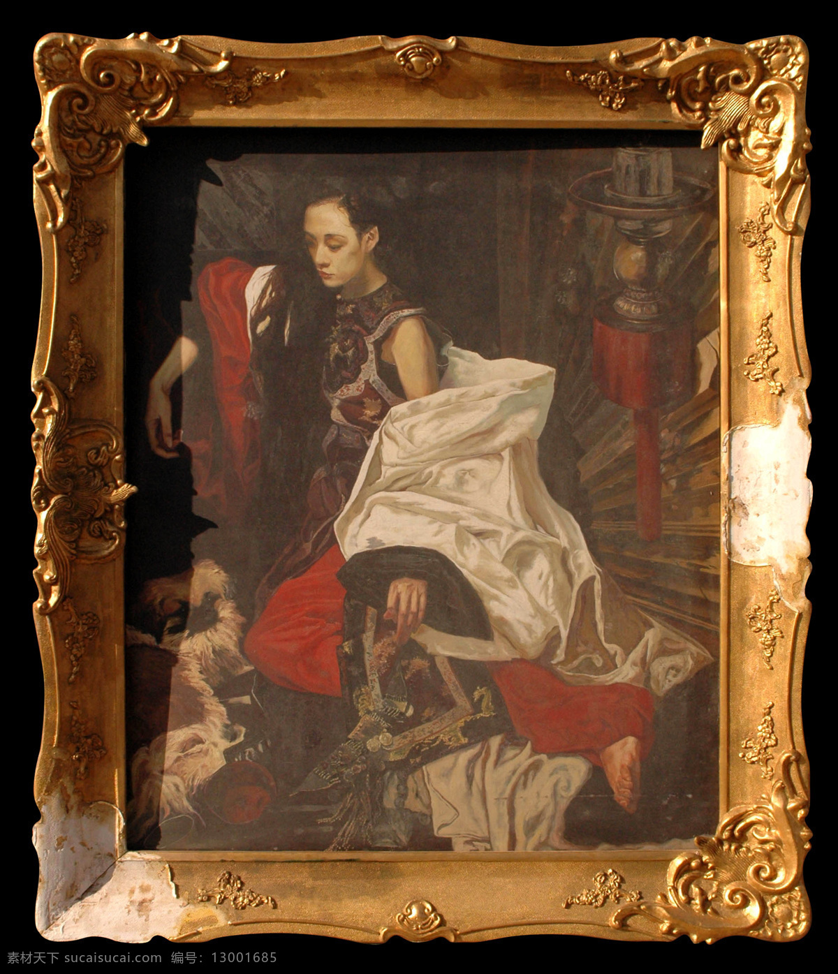 油画美女 美女 宫庭美女 宫庭女子 长发美女 古典美女 油画 画框 西画 欧洲画 文艺复新 彩绘 装饰画 美术绘画 文化艺术