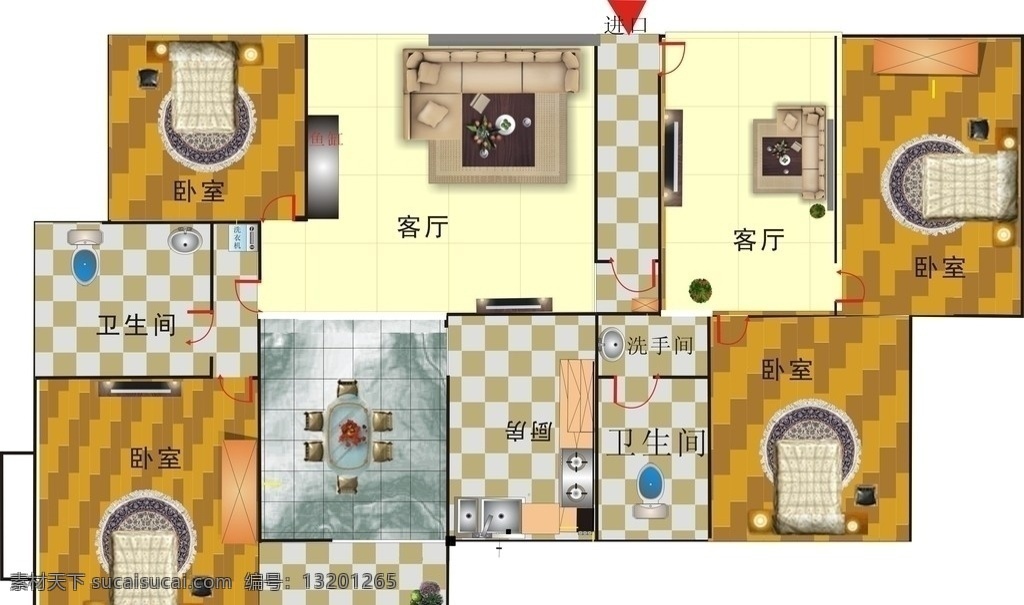 室内设计 平面 效果图 平面效果图 室内 平面设计素材 建筑家居 矢量
