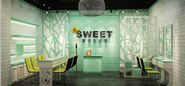 美甲 店 模型 美甲店 展柜 展台