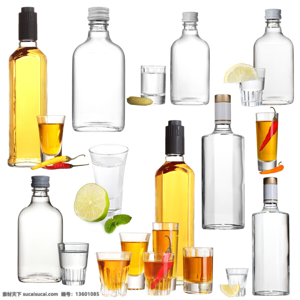 酒瓶和酒杯 透明 器皿 酒瓶 酒杯 酒水 生活百科 生活用品