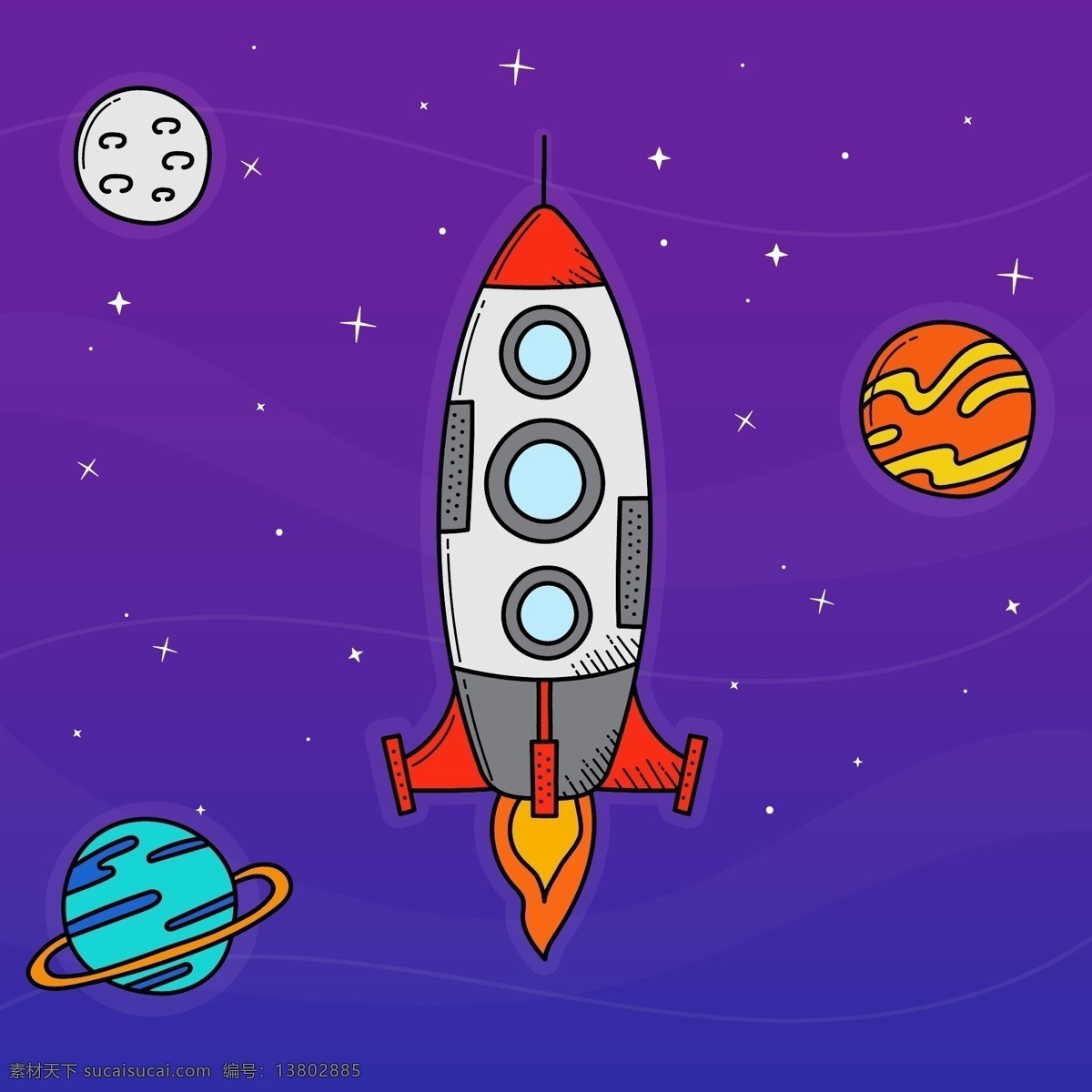 手绘火箭 旅行 技术 天空 手绘 科学 空间 火箭 星系 画画 现代 运输 冒险 未来 手绘图 飞 宇宙 宇航员 飞行 太空火箭 现代科技 科学研究