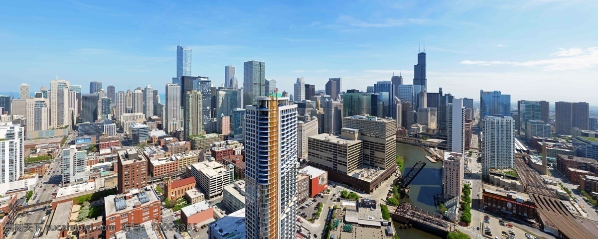 城市建筑 建筑 发达 都市 街道 公路 立交桥 交通 蓝天 鸟瞰 壮观 地平线 旅游 高楼大厦 摩天大楼 摩天楼 景观 风光 芝加哥 美国 建筑摄影 建筑园林