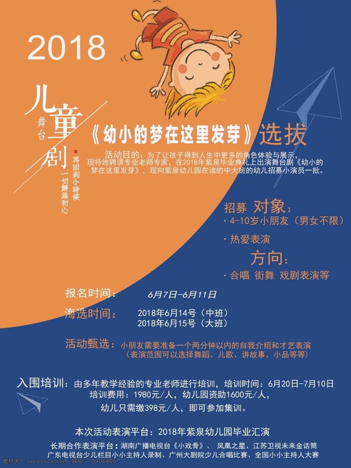 儿童剧 卡通 宣传海报 宣传 展板 模板 海报 儿童 选拔