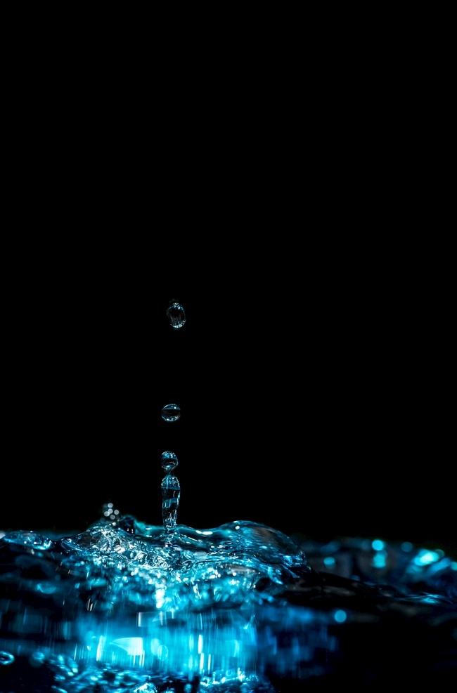 水 蓝色 水源 高清水滴 蓝色水滴 自然景观 山水风景