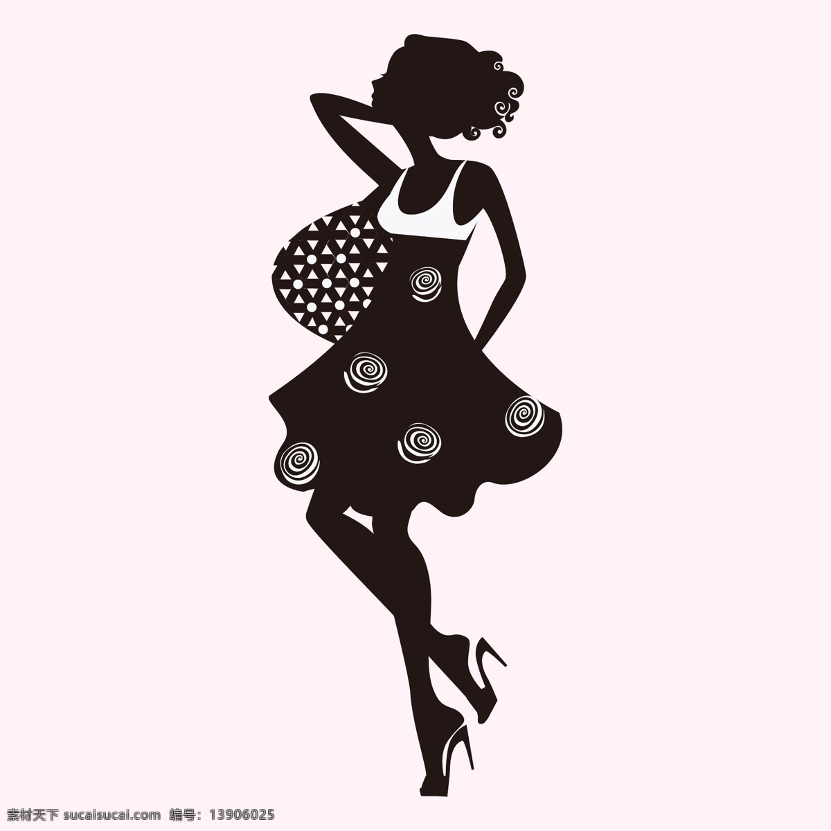 印花 矢量图 t恤图案 服装图案 女人 人物 印花矢量图 图文结合 面料图库 服装设计 图案花型