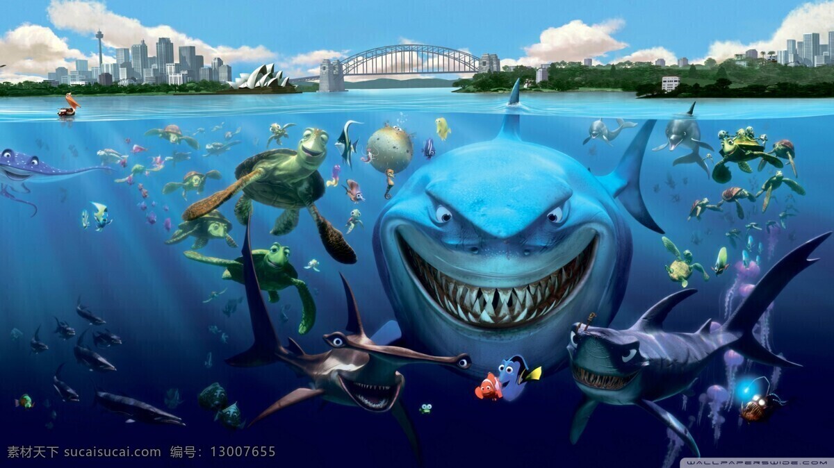 呲牙的鲨鱼 海底的鲨鱼 海底世界 恐怖的鲨鱼 可爱的鲨鱼 动漫动画 风景漫画