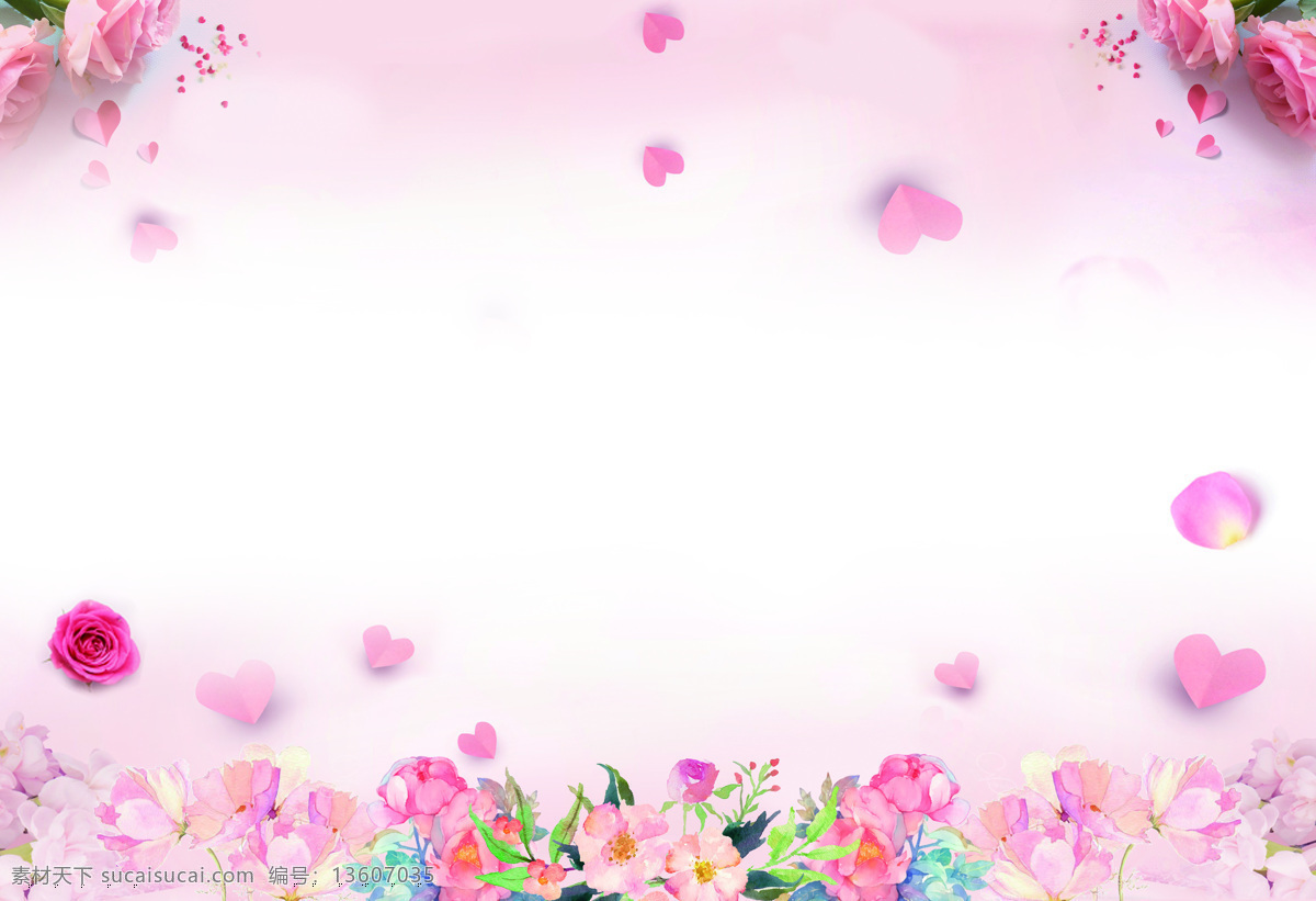 浪漫背景图片 浪漫背景 温馨 花瓣 粉色 背景