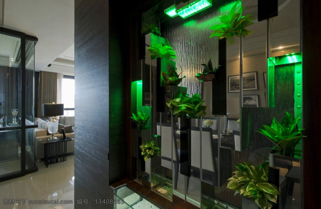 绿色植物 暗黑 主题 效果图 搭配效果图 家居装饰品 家装效果图 绿色 室内 室内软装图 现代装修 植物