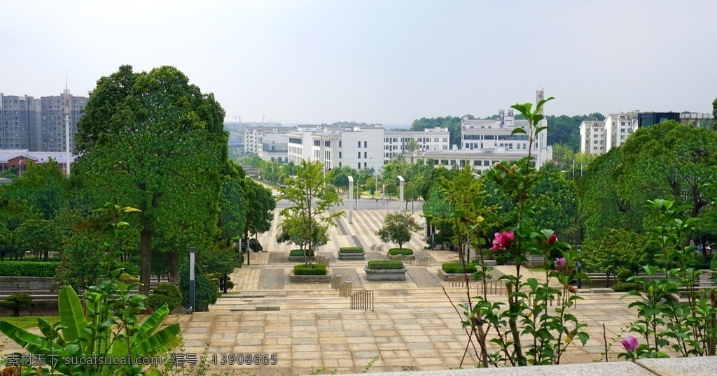 公园远景 长沙市 天心区 湘府文化公园 风景 风光 建筑园林 园林建筑