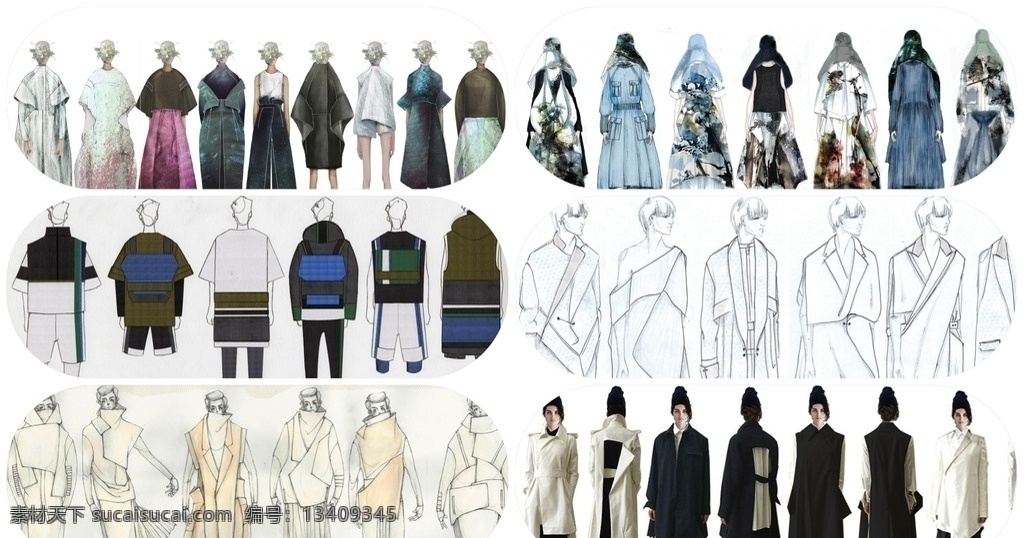 服装效果图 时装画 款式图 服装设计 服装设计工程 服装设计稿 时装 时装插画 时装设计 男装 女装 童装 圣马丁 设计师