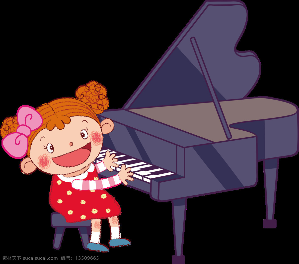 卡通 钢琴 儿童 弹 透明 背景 儿童弹钢琴 钢琴素材 钢琴学习 钢琴音乐 钢琴元素 少儿钢琴 学习钢琴 音乐