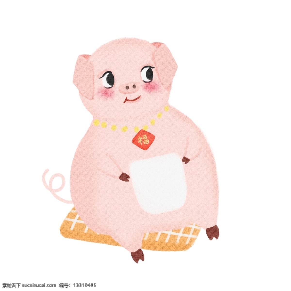 猪年 可爱 卡通 小 猪 形象 元素 可爱小猪 卡通小猪 手绘猪 福 简约小猪 猪年形象 猪年装饰