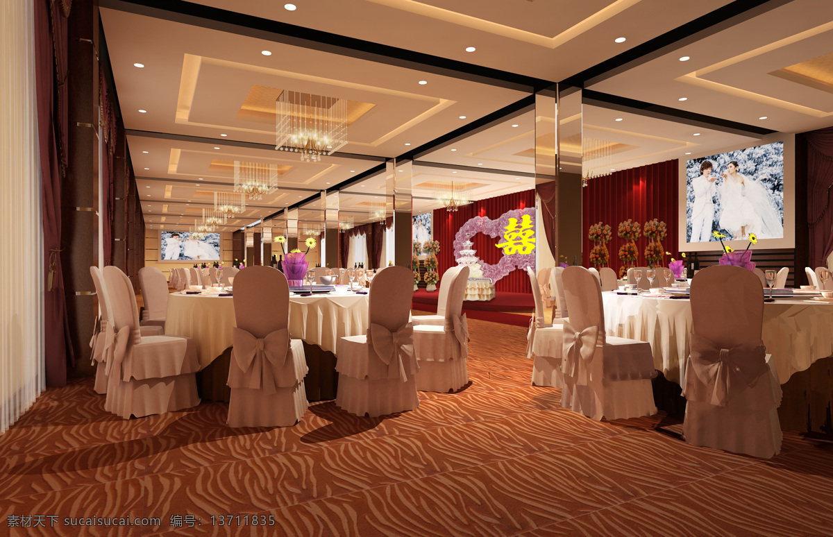 酒店 餐厅 电视 环境设计 酒店餐厅 室内设计 餐桌椅 家居装饰素材
