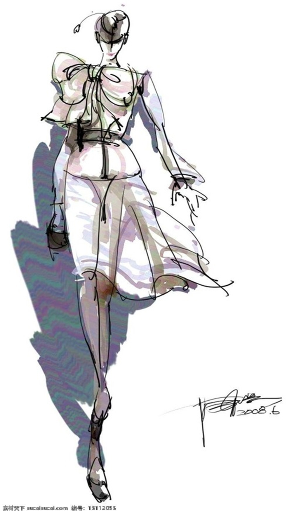 手绘 服装设计 v