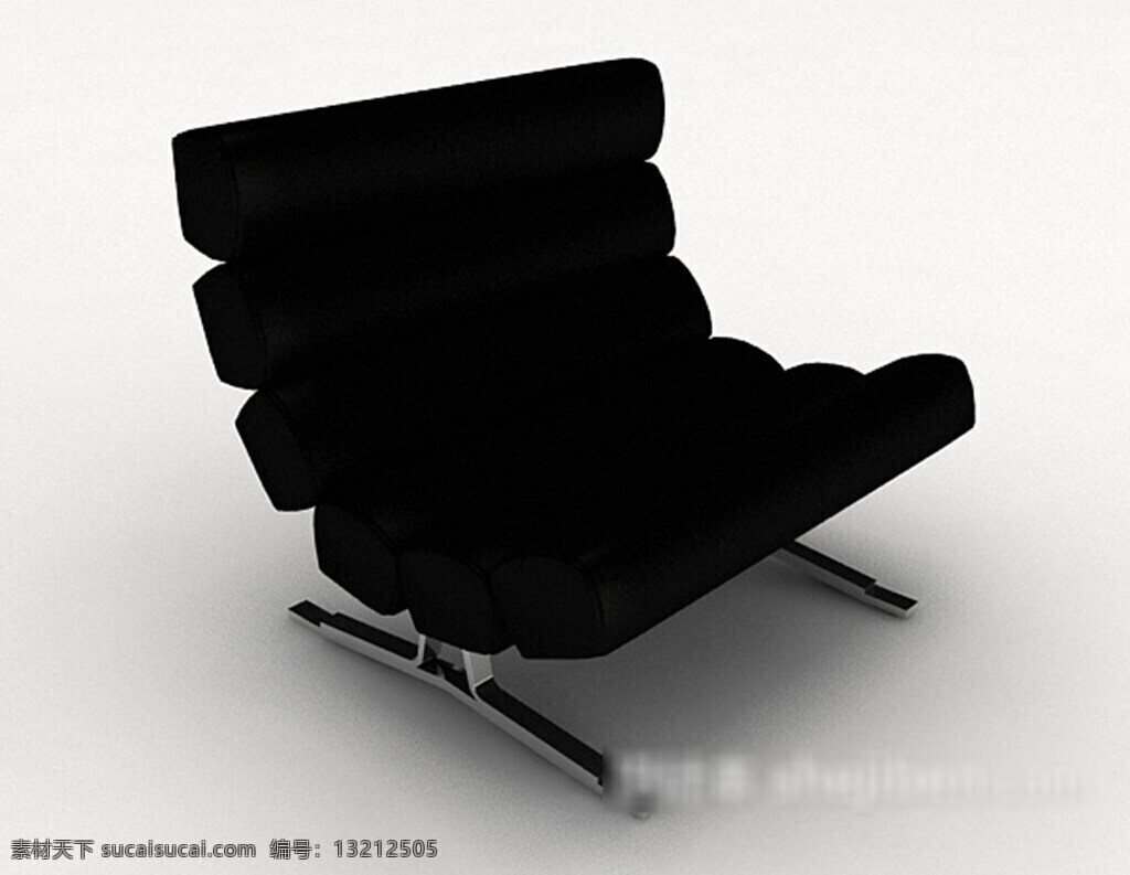 黑色 现代 休闲 椅子 3d 模型 3d模型下载 3dmax 现代风格模型 复古风格 欧式风格 古典风格 家具家居 家具模型