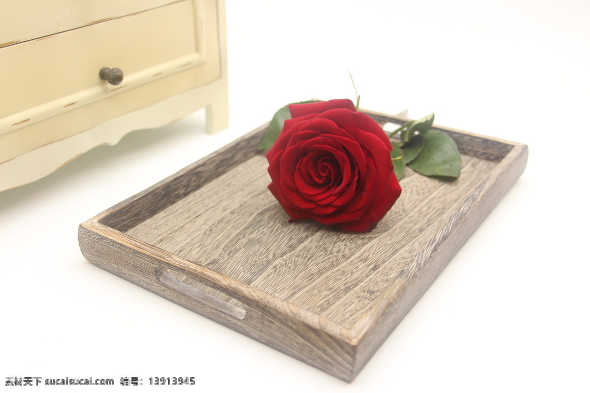 木纹托盘玫瑰 玫瑰花 托盘 木纹 棚拍 红色花 文化艺术