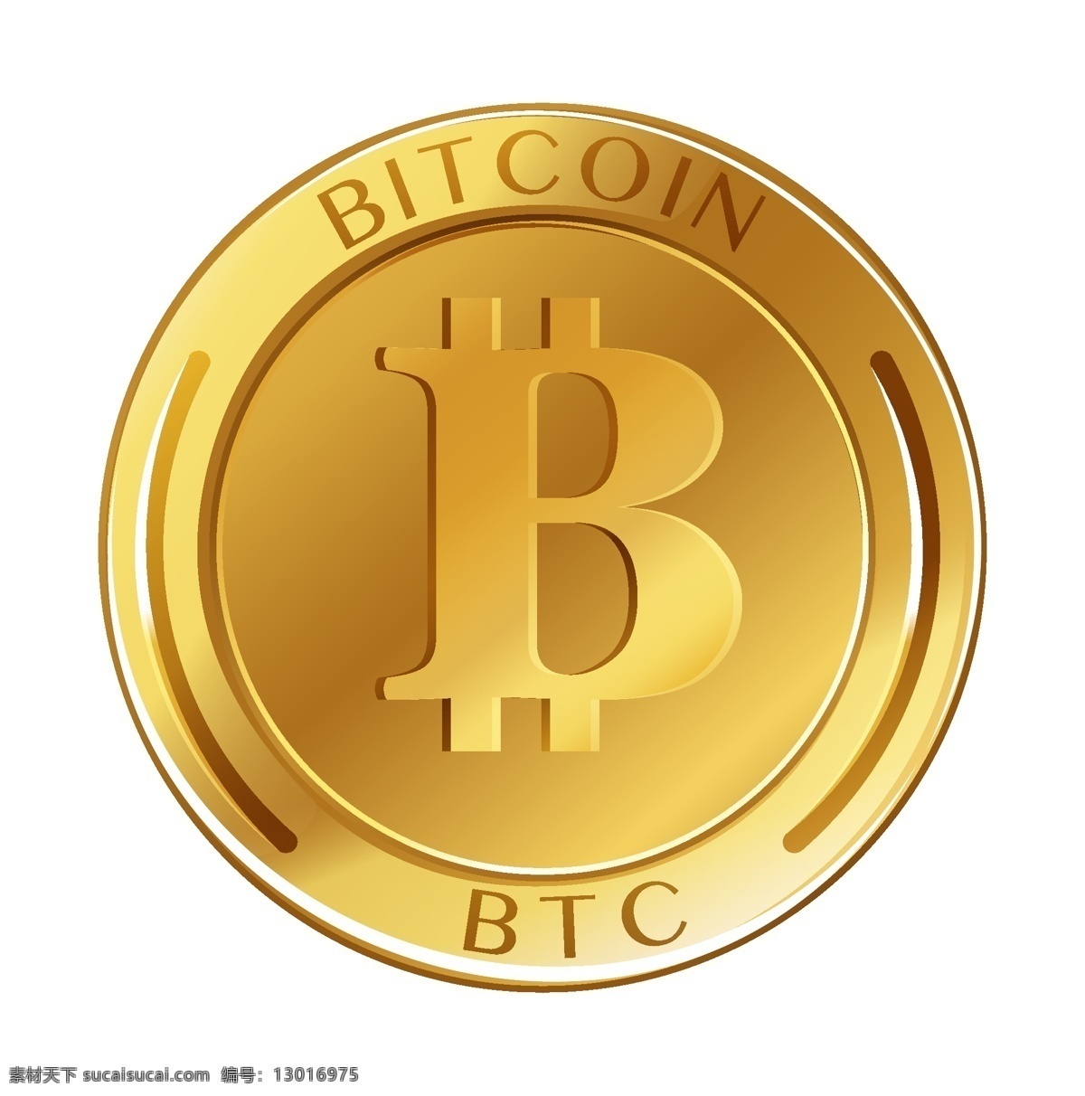 btc 比特 币 概念 图形 logo 模板 金色 金币 比特币 bitcoin logo模板