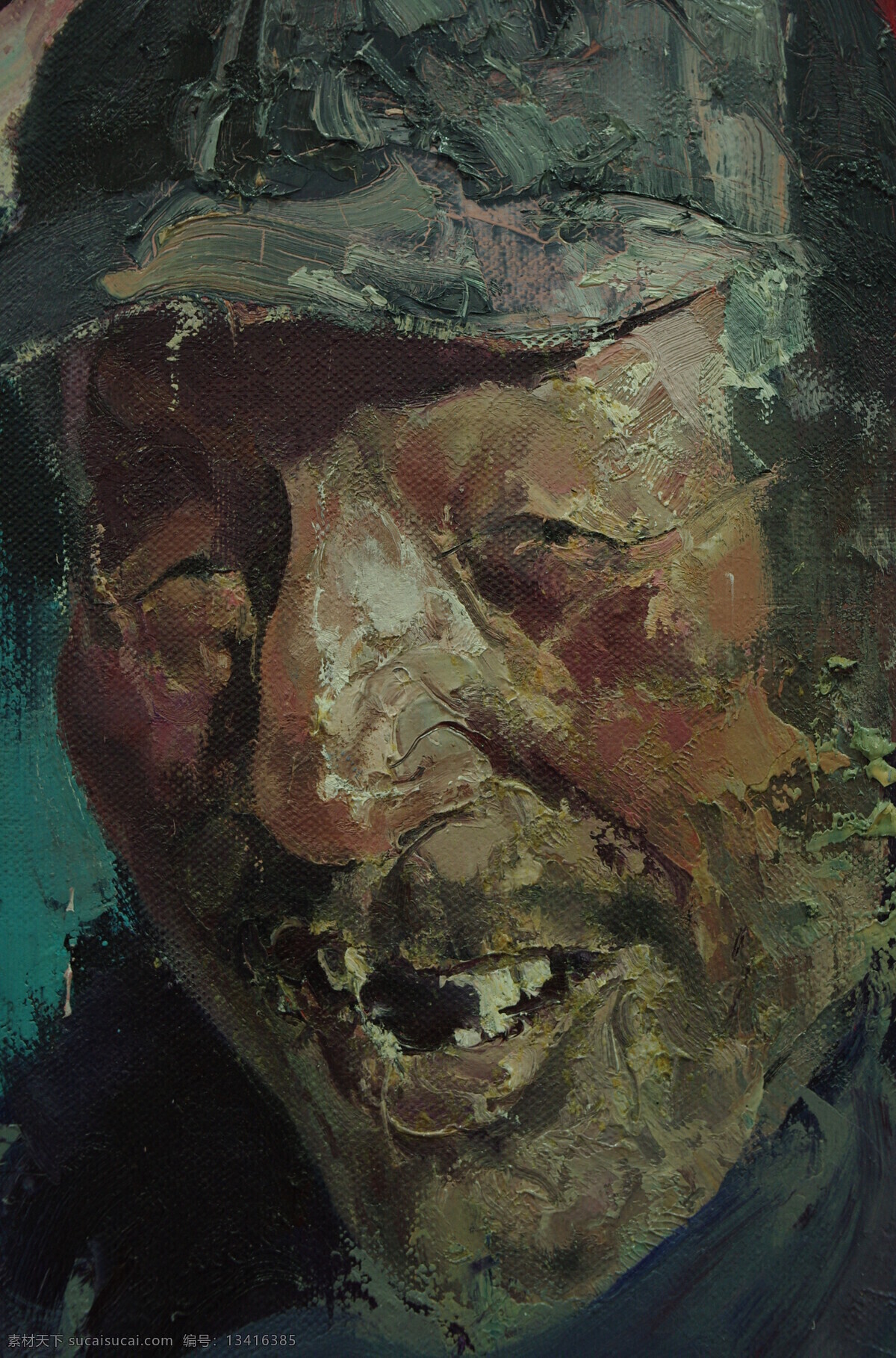 老人 头像 油画 绘画书法 人物油画 文化艺术 老人头像油画 家居装饰素材