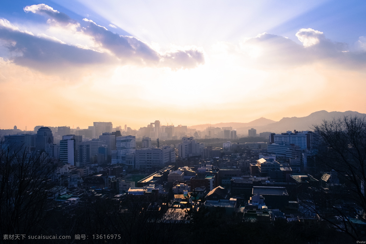 汉城日落 首尔夜景图片 城市建筑 日落 首尔夜景 韩国 首尔 汉城 高楼 大厦 城市全景 俯瞰城市 旅游摄影 国外旅游 摄影图库