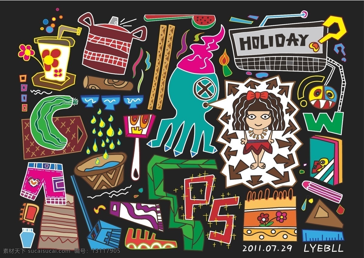 时尚 创意 餐具 插图 本子 电脑 可爱插图 时尚插图 锅碗瓢盆 矢量图 其他矢量图