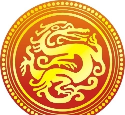 龙纹 花纹花边 底纹边框 矢量