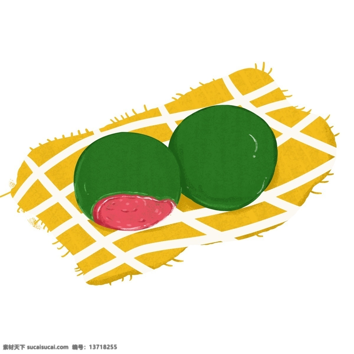 卡通 清明节 青团 食物 设计素材 清明 竹子 节日 荷叶 雨 习俗 手绘食物 清明节食物 艾叶 卡通青团 绿色的青团