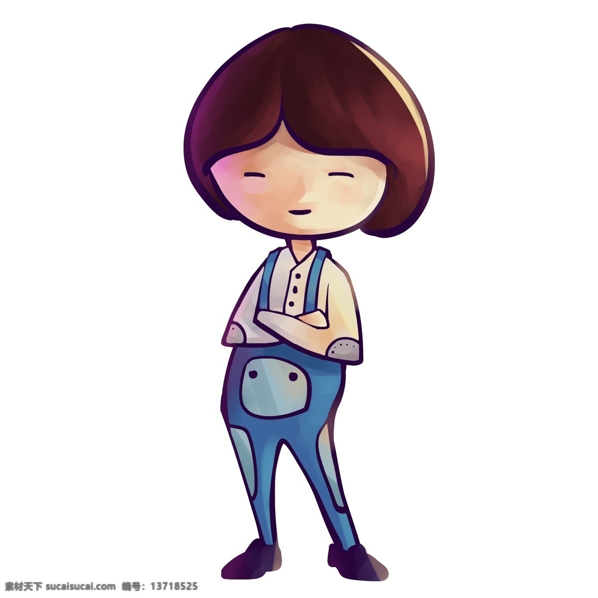 人物 卡通 手绘 风 女孩 男孩 小物件 单人 玩耍 卡通手绘风 暖色调 暖色系 生活 点滴 日常生活