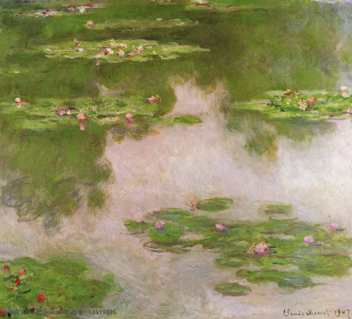 白云 池塘 风景 风景油画 荷花 荷塘 荷叶 绘画书法 印象派 油画 设计素材 模板下载 印象派油画 欧美油画 英国 英国油画 油画作品 油画风景 欧洲油画 大师作品 当代 艺术家 作品 画家作品 西方油画 经典油画 天空 树木 植物 莲花 二 文化艺术 装饰素材