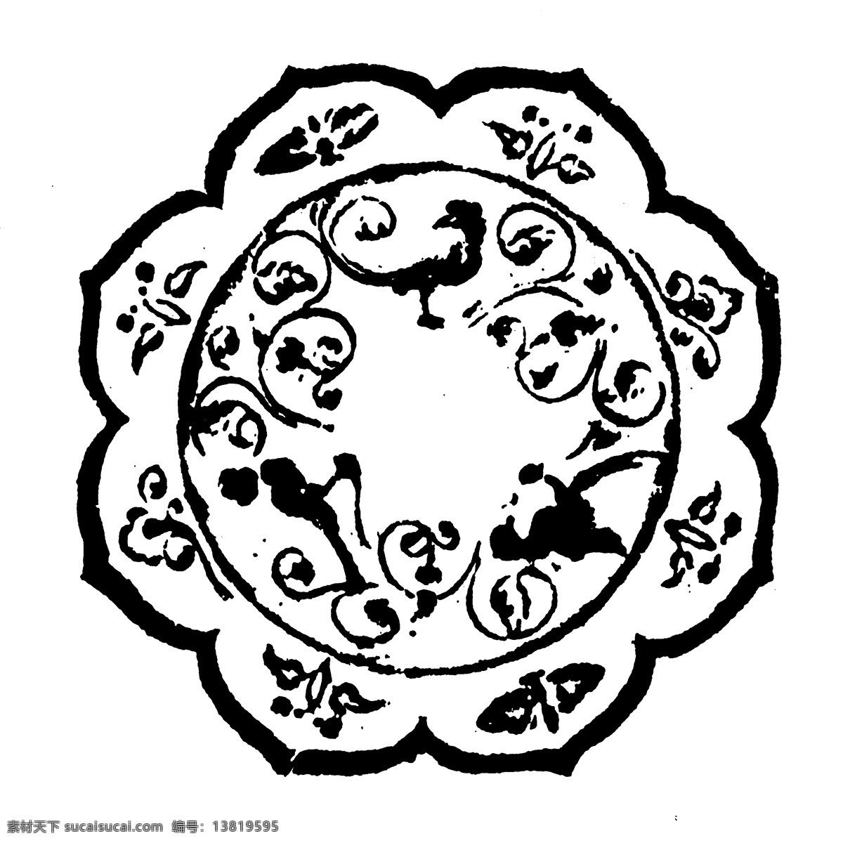 装饰图案 隋唐五代图案 中国 传统 图案 设计素材 书画美术 白色