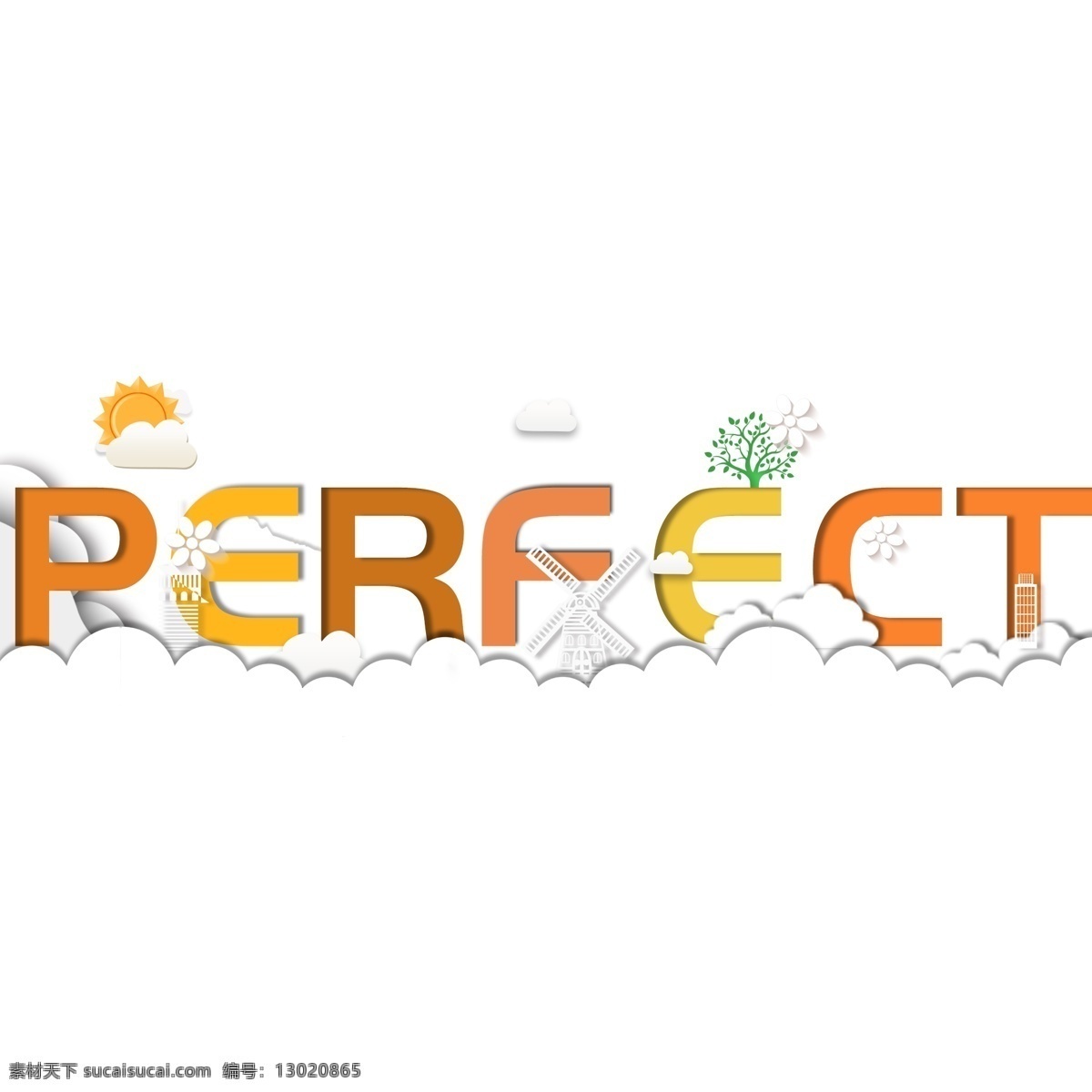 印象 剪纸 风 perfect 元素 完美 配图