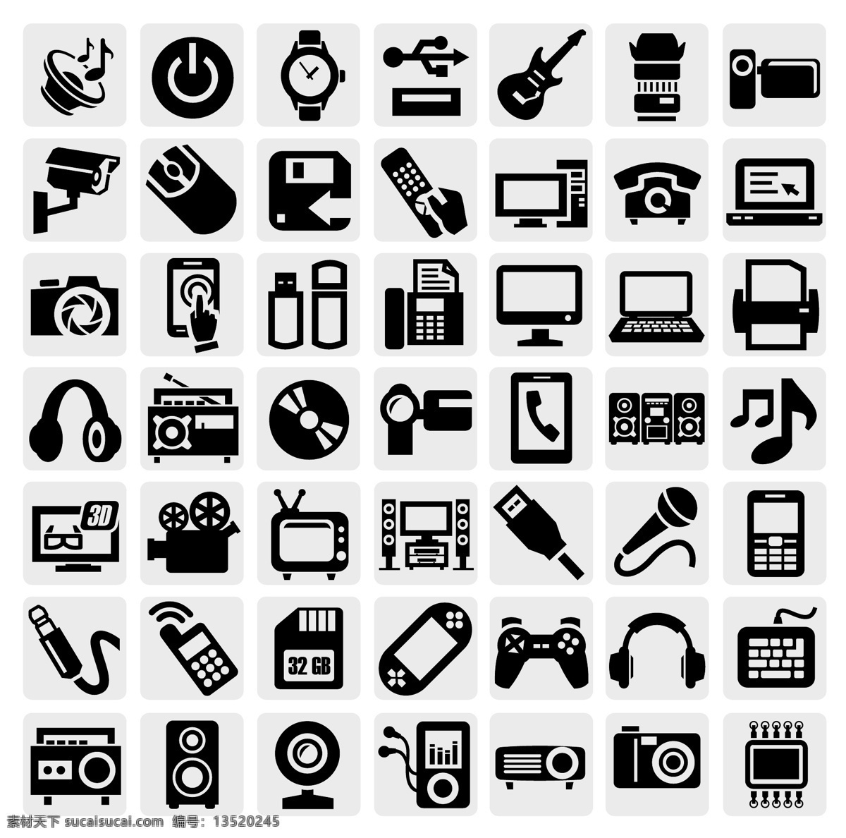 常用 黑白 图标 集 矢量 cd dv icon ipad psp sim卡 usb u盘 笔记本 常用图标 音响 关机 手表 吉他 镜头 摄像头 鼠标 磁盘 遥控器 电脑 电话 相机 手机 传真机 显示器 耳麦 收音机 播放机 电视 数据线 麦克风 接头 耳机 键盘 投影仪 电子元件 矢量素材 decoder 矢量图 其他矢量图