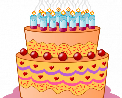 生日蛋糕 矢量 剪贴 画 图像 蛋糕 剪贴画 蜡烛 生日 食品 心 颜色 艺术 樱桃 剪辑 svg 粉色的 黄色的 红色的蜡烛 矢量图 日常生活