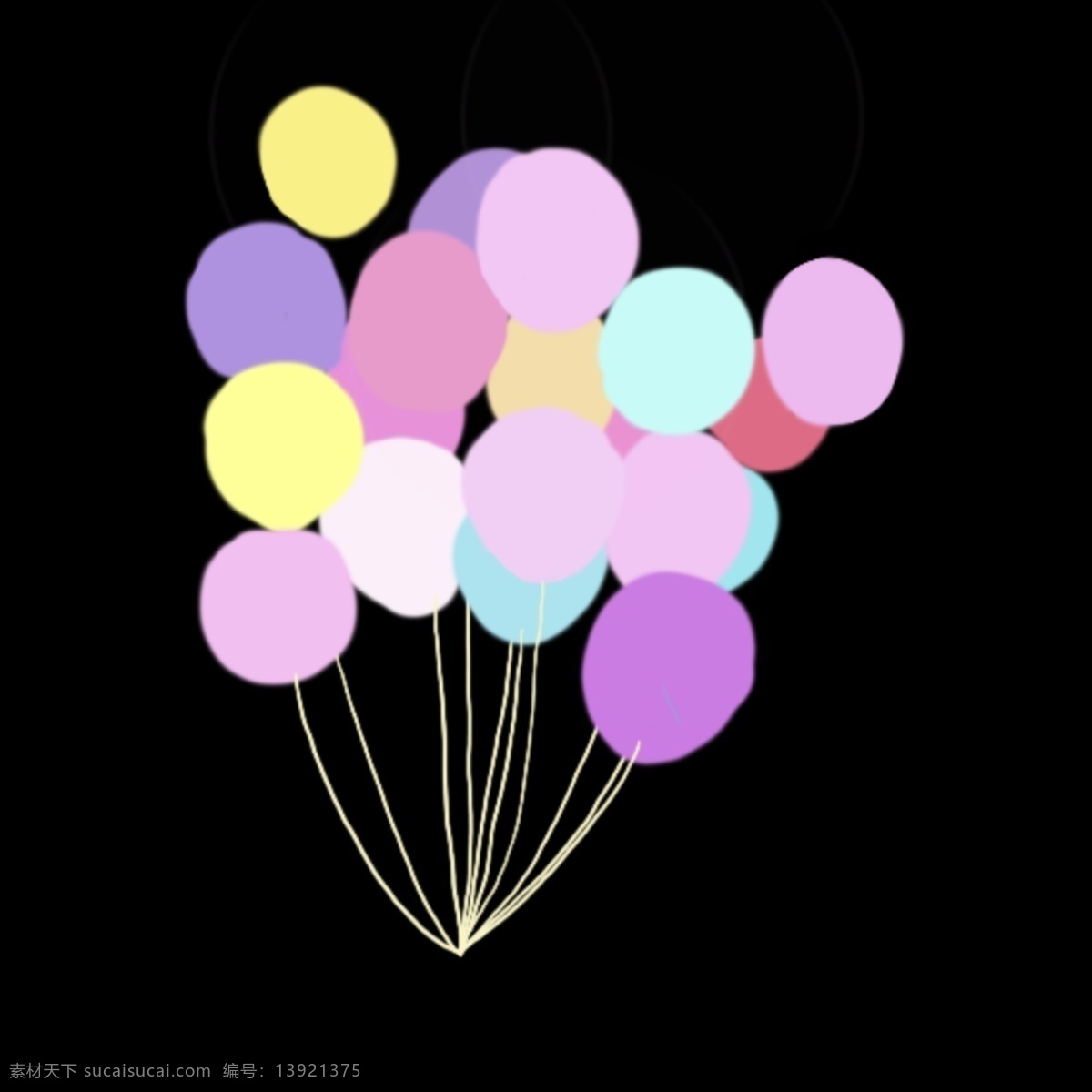 串 彩色 气球 挂饰 装饰 图案 小清新 可爱 清淡 喜庆 婚庆 节日 实用气球