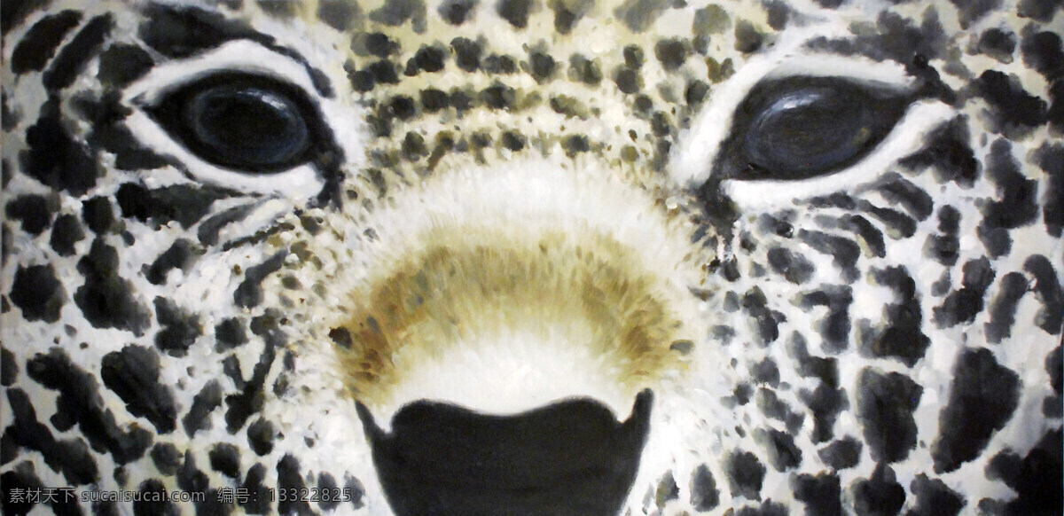 猎豹 豹 逼真 光影 绘画书法 文化艺术 油画 猎豹设计素材 猎豹模板下载 有角 装饰素材