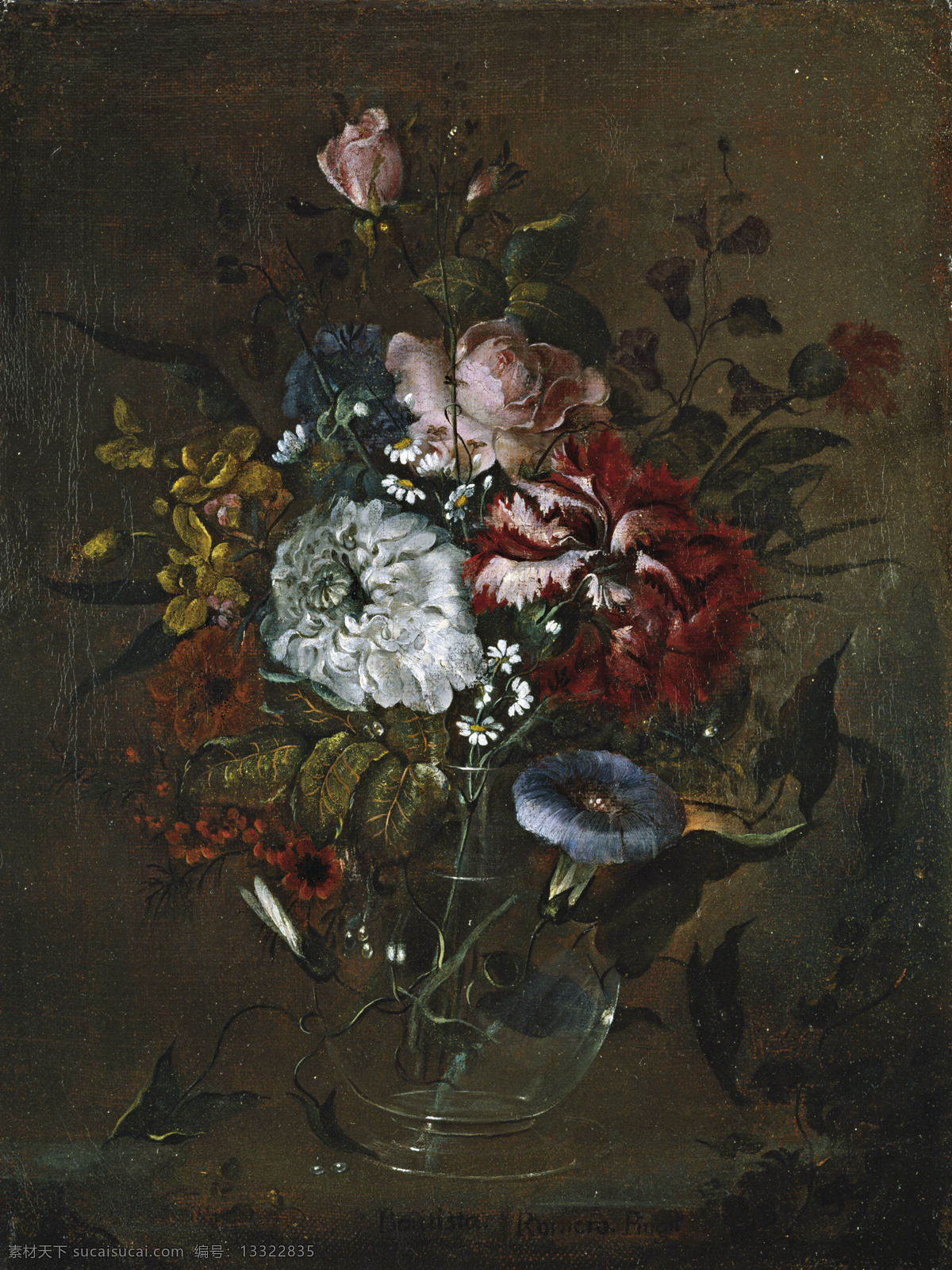 静物 鲜花 花瓶 绘画书法 文化艺术 西班牙 油画 静物鲜花 18世纪 装饰素材