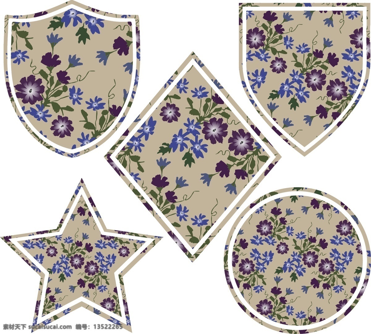 底纹背景 底纹边框 菱形 时尚花纹 时尚 花纹 模板下载 矢量 矢量图 圆形 花布素材 盾牌形 五星形 花纹花边
