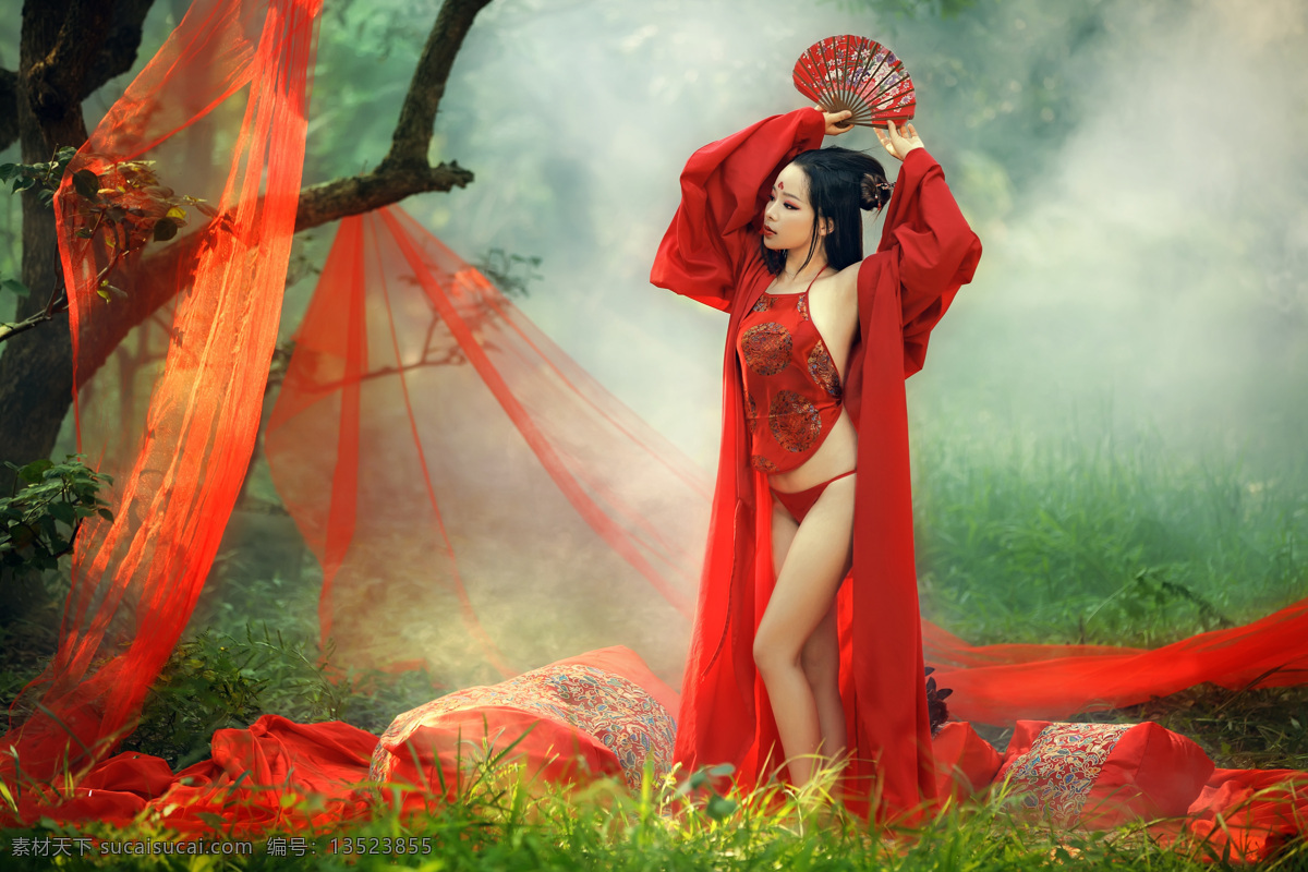 红衣美女 美女 模特 写真 个性 气质 美丽 魅力 性感 长腿 内衣 性感美女 女性女人 人物图库