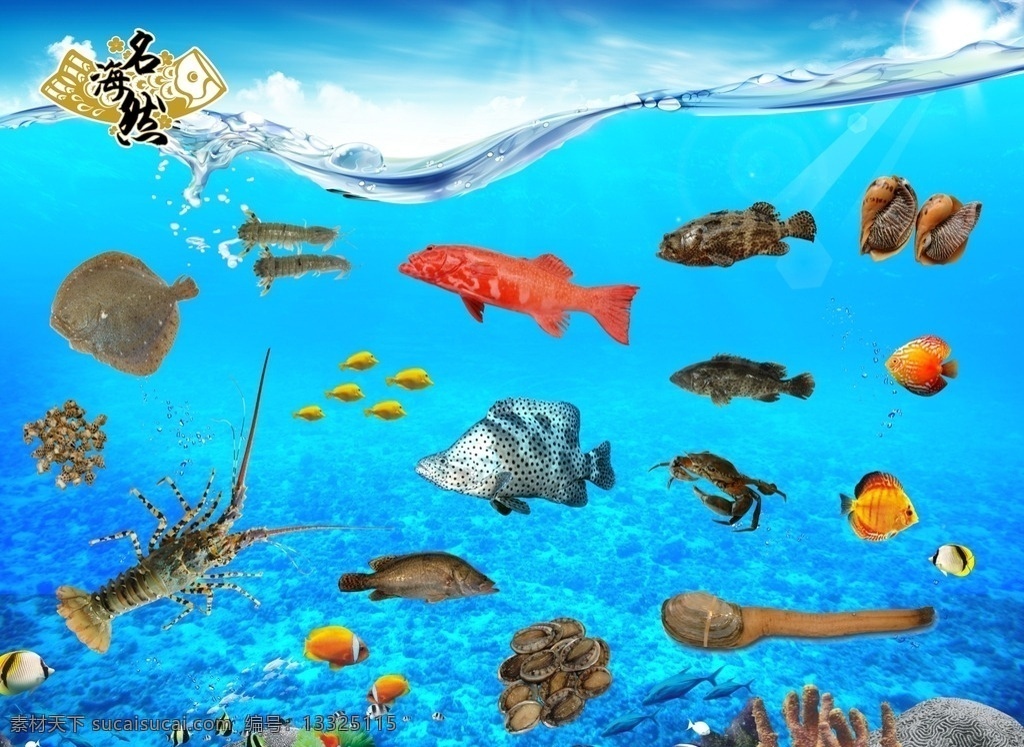 海底海鲜 海鲜广告 海鲜图 海产图 海鲜 海报