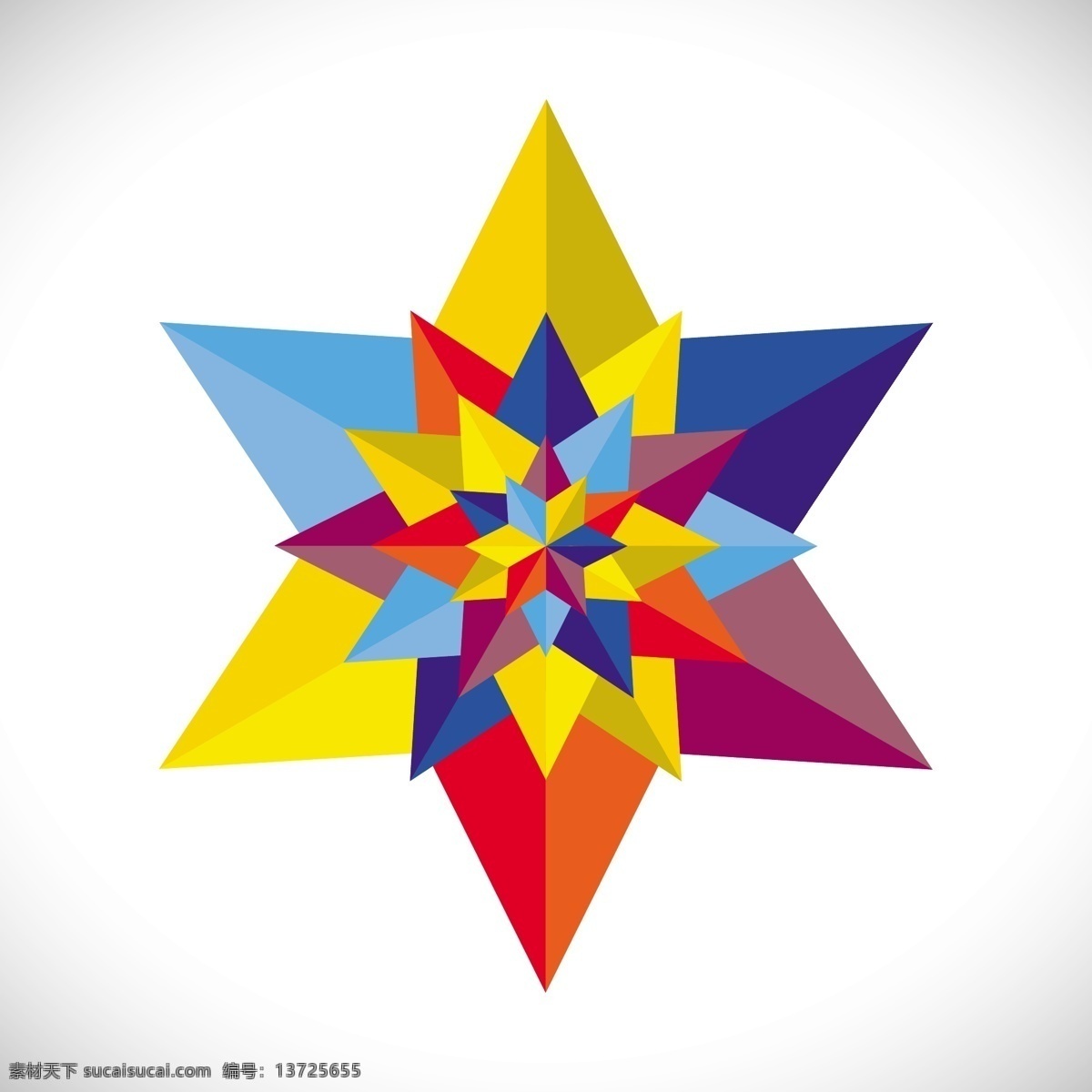 彩色 美丽 三维 星 标志 明星 3d 色彩鲜艳 标识 三维标志 几何 彩色的 孤立的 白色
