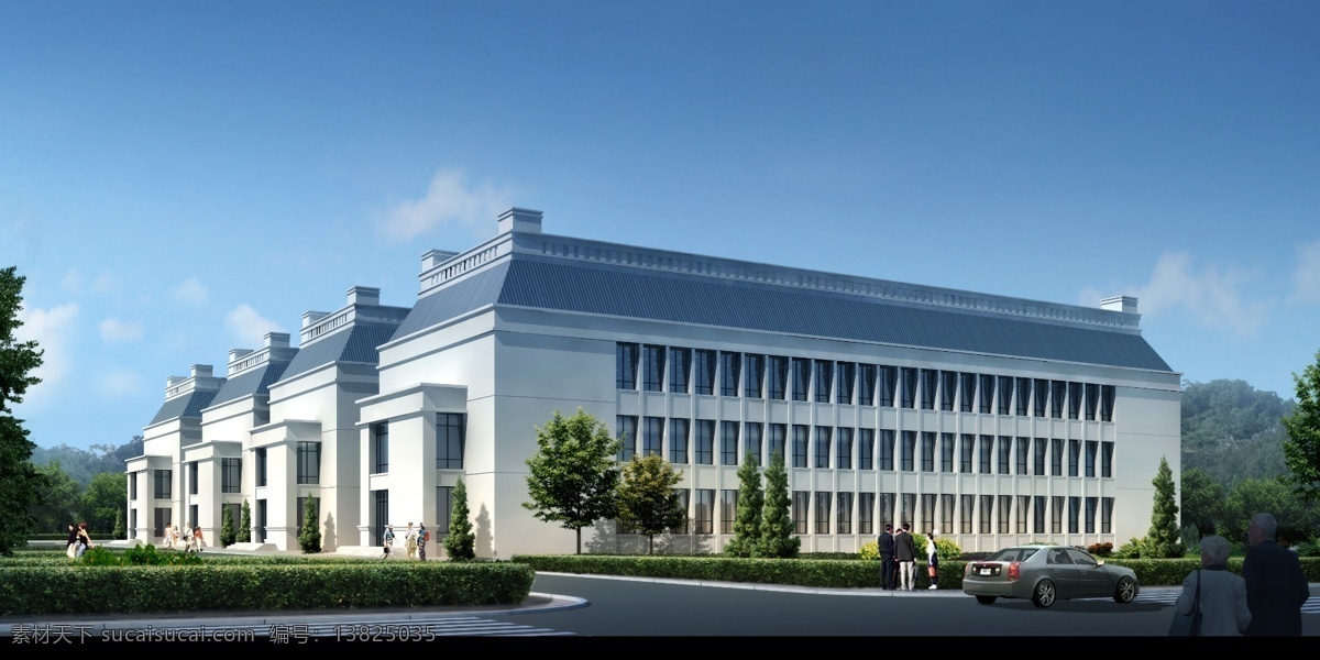 会务 大楼 建筑 商业 外观 效果 会务大楼 装饰素材 建筑设计