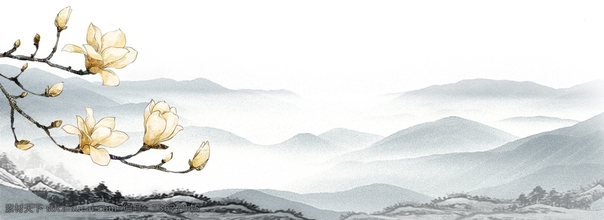 古典 中国 风 意境 水墨 风景 山水 背景 古典背景 中国风背景 水墨山水背景 banner