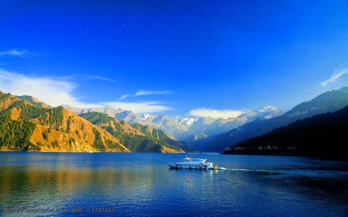 新疆天山天池 天池 天山 新疆 风景 自然 景观 海洋 河流 山峰 山峦 水 共享风景 自然景观 自然风景